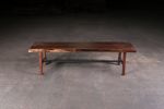 Live Edge Walnut Bench w/ Trestle | Benches & Ottomans by Urban Lumber Co.. Item composed of walnut
