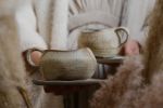 SET of (2 mugs) Earthling - "Home" - organic natural shape | Drinkware by Laima Ceramics. Item composed of stoneware in minimalism style