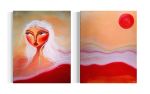 Let's Look For Shells - Diptych 48"x60" | Oil And Acrylic Painting in Paintings by Amy Straley