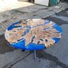 Round Epoxy Resin Coffee Table | Tables by Ironscustomwood. Item made of wood & synthetic
