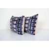 Christmas Day Gift, Matching Blue Ikat Velvet Pillow Cover | Sham in Linens & Bedding by Vintage Pillows Store. Item composed of cotton