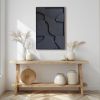 Textured Plaster Wall Art - Modern Geometric Sculpture - Black Abstract Relief - Housewarming Gift | Wall Sculpture in Wall Hangings by Vaiva Art Atelier