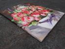 Large rose flowers painting original on canvas, Red roses | Oil And Acrylic Painting in Paintings by Natart. Item composed of canvas and synthetic in contemporary style