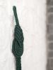 THE PIPA Small Modern Macrame Wall Hanging in Forest Green | Wall Hangings by Damaris Kovach