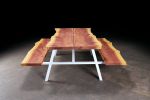 Live Edge Redwood Picnic Table | Tables by Urban Lumber Co.. Item composed of wood and steel