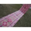 1970s Vintage Pink Turkish Kurdish Oushak Runner - Hallway | Runner Rug in Rugs by Vintage Pillows Store. Item made of cotton with fiber