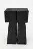 Sculptural Charred Wood Side Table in Solid Wood | Tables by Logniture