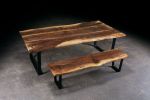 Live Edge Walnut Timberbeast Dining Set | Dining Table in Tables by Urban Lumber Co.. Item made of walnut