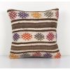 Square Hemp Organic Kilim Pillow Case, Turkish Cushion Pillo | Pillows by Vintage Pillows Store