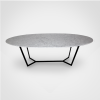 Ellipse - Statuarietto marble Dining table | Tables by DFdesignLab - Nicola Di Froscia. Item composed of metal and marble in contemporary style