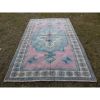 Vintage Turkish Blue Color Oushak Rug, Living Room Rug | Area Rug in Rugs by Vintage Pillows Store. Item composed of cotton & fiber