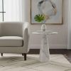 Carrara Side Table, Brutalist Modern Accent Table | Water Fixtures by AYMARBLEDESIGN LLC