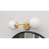 Sheridan - Wall Sconce Vanity Mid-Century Modern Lighting | Sconces by Illuminate Vintage. Item made of brass & glass