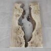 Resin Coffee Table, Epoxy Dining Table, Blue White Ocean | Tables by LuxuryEpoxyFurniture. Item composed of wood & synthetic