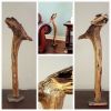 Driftwood Sculpture "Clench" with Marble Base | Sculptures by Sculptured By Nature  By John Walker. Item made of wood compatible with minimalism style