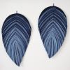 Set of Shades of Blue Leaf -3 Feet | Macrame Wall Hanging in Wall Hangings by YASHI DESIGNS by Bharti Trivedi