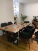 Custom Olive Epoxy Dining Table, Made to Order Wood Table | Tables by Tinella Collection. Item composed of wood and metal in minimalism or mediterranean style