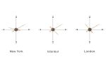 Compass World Clocks | Decorative Objects by MCLOCKS