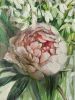 Snowdrops painting canvas original, Peony Flower oil wall | Oil And Acrylic Painting in Paintings by Natart. Item composed of canvas and synthetic in contemporary style
