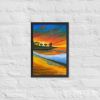Framed Print - Day Blazed - Tropical Sunset Palm Tree | Work by Eman's Gallery