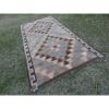 1950s Vintage Diamond Turkish Kilim Rug - 4'8'' x 9'4'' | Area Rug in Rugs by Vintage Pillows Store. Item composed of fiber