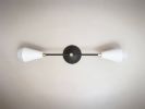 Industrial White, Black & Gold Light - Modern Sconce - Raw | Sconces by Retro Steam Works