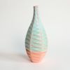 Bottle in Strawberry Pistachio | Vase in Vases & Vessels by by Alejandra Design. Item made of ceramic