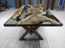 Living Smoke Epoxy River Dining Table, Kitchen Epoxy Table | Tables by LuxuryEpoxyFurniture