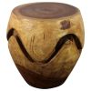 Haussmann® Wood Barrel Puzzle Drum Table 18 DIA x 18 inch | Coffee Table in Tables by Haussmann®