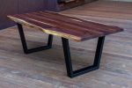 Live-Edge Walnut Industrial Table | Dining Table in Tables by Hazel Oak Farms. Item made of wood & steel