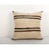 Sqaure Oriental Kilim Pillow Cover, Hemp Organic Wool Cushio | Cushion in Pillows by Vintage Pillows Store