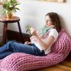 Lazy Lounger Arm Knit Pillow DIY KIT | Pillows by Flax & Twine. Item composed of fabric