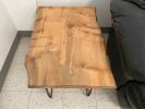 Live Edge Accent Table with Steel Hairpin Legs | Side Table in Tables by Carlberg Design. Item composed of maple wood compatible with minimalism and rustic style