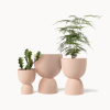 Blush Stacked Planters | Vases & Vessels by Franca NYC. Item made of ceramic compatible with boho and minimalism style