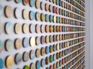 Nine Hundred Map Dots Collage With Gold Leaf | Paintings by Amelia Coward