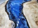 Custom Order Poplar Wood Sea Ocean İce Design Blue Epoxy | Dining Table in Tables by LuxuryEpoxyFurniture. Item composed of wood and synthetic