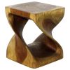 Haussmann® Original Wood Twist Stool 10 in SQ x 12 in | Chairs by Haussmann®