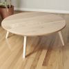 Round Scandinavian Coffee Table, Maple Coffee Table, Walnut | Tables by Crafted Glory. Item made of oak wood works with scandinavian style