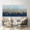 Abstract gold painting indigo blue painting silver gold rich | Oil And Acrylic Painting in Paintings by Berez Art. Item composed of canvas