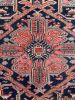 SWOONING Watermelon & Denim Blue Antique Persian Heriz | Area Rug in Rugs by The Loom House. Item composed of cotton and fiber