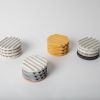 Terrazzo Grey Scale Coaster Set | Tableware by Pretti.Cool. Item composed of concrete and glass