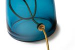 SERAFINA Lamp · Peacock Blue+White or Charcoal+Gold | Table Lamp in Lamps by LUMi Collection. Item composed of copper & glass