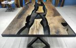 Brown Walnut Smoke Epoxy Resin Dining Table | Tables by LuxuryEpoxyFurniture. Item made of wood & synthetic