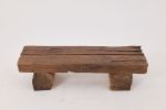Logniture, Reclaimed Oak Wood Brutalist Bench, Natural and Eco Friendly | Benches & Ottomans by Logniture