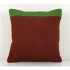 Red Square Handwoven Kilim Pillow | Sham in Linens & Bedding by Vintage Pillows Store. Item composed of cotton & fiber