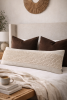 Morena Oversized Lumbar Pillow Cover — Textured Cotton in Cr | Pillows by Busa Designs