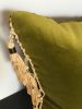 chartreuse silk velvet pillow // chartreuse silk velvet | Pillows by Velvet Fringe