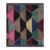 Turkish Colorful Checkered Tulu Rug 4'1'' X 4'8'' | Area Rug in Rugs by Vintage Pillows Store