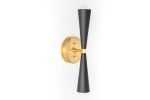 Wall Sconce - Black and Brass Sconce - Model No. 8113 | Sconces by Peared Creation. Item made of brass