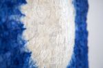 Madagascar Silk Blue Moon Wall Hanging | Tapestry in Wall Hangings by Tanana Madagascar. Item composed of fiber